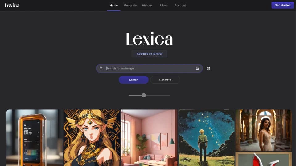 Lexica screenshot