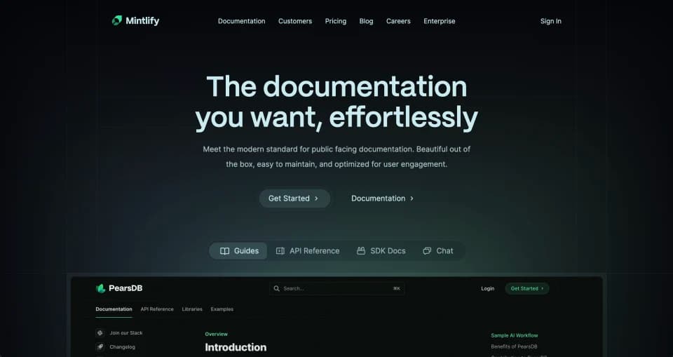 Mintlify screenshot