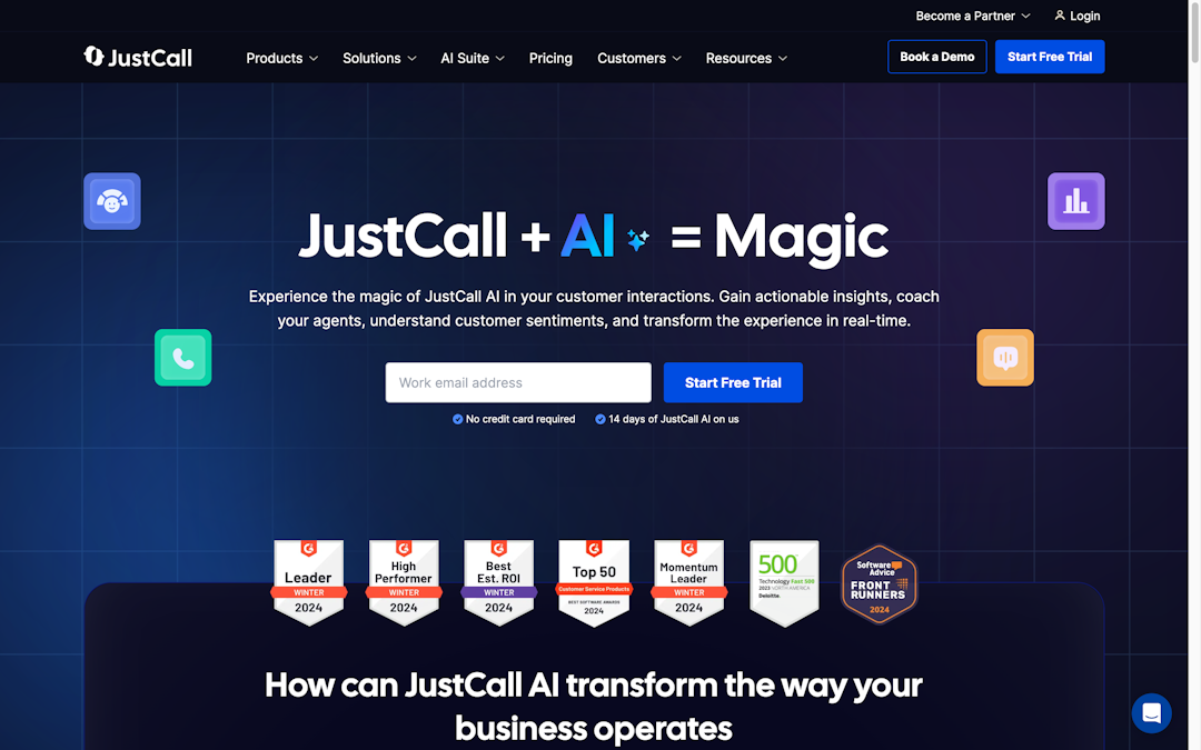 JustCall AI screenshot